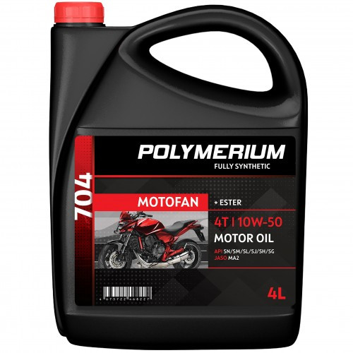 Моторное масло POLYMERIUM MOTOFAN 704 10W-50, SN, MA2, 4л