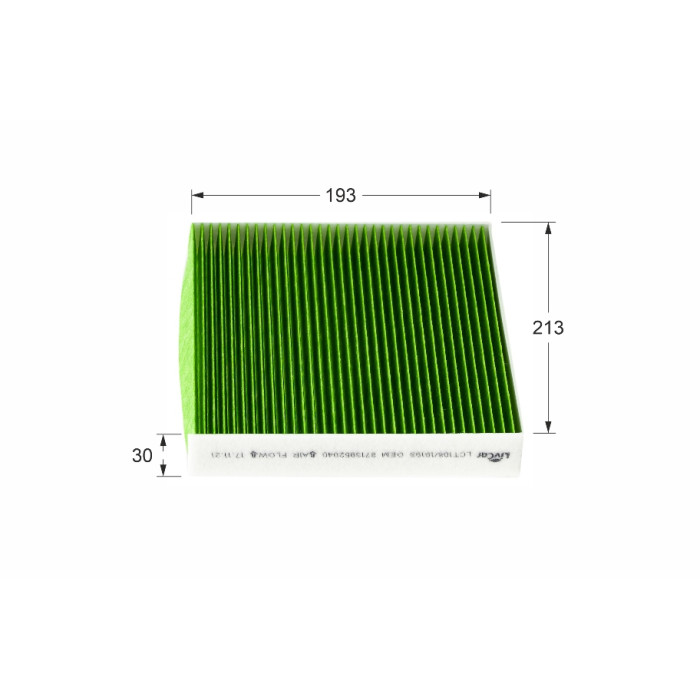 Салонный фильтр LIVCAR CABIN AIR FILTER LCT108/1919S (MC-231) антибактериальный