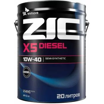 Моторное масло ZIC X5 Diesel 10W-40, CI-4/DH-1, 20л