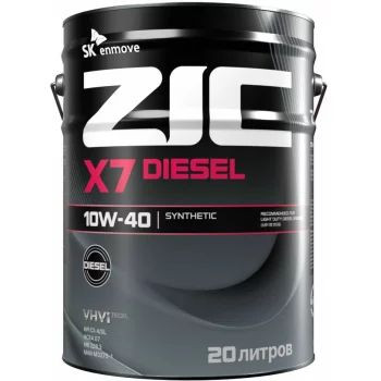 Моторное масло ZIC X7 Diesel 10W-40, CI-4, E7, 20л
