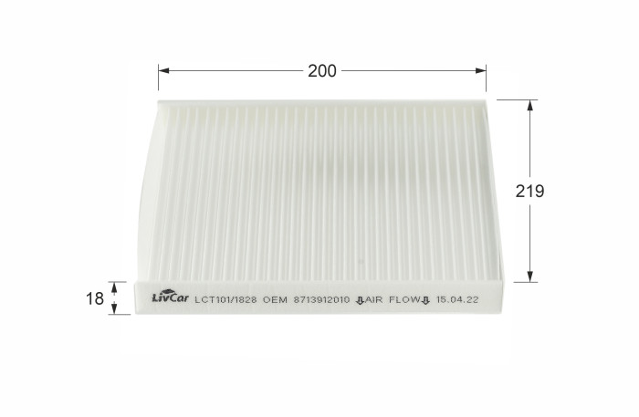 Салонный фильтр LIVCAR CABIN AIR FILTER LCT101/1828 (MC-224)