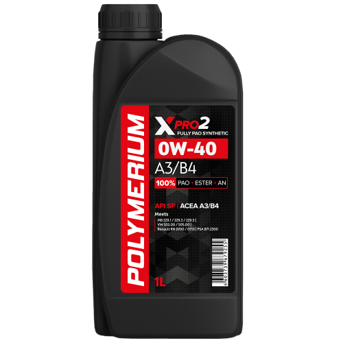 Моторное масло POLYMERIUM XPRO2 0W-40, SP, A3/B4, 1л