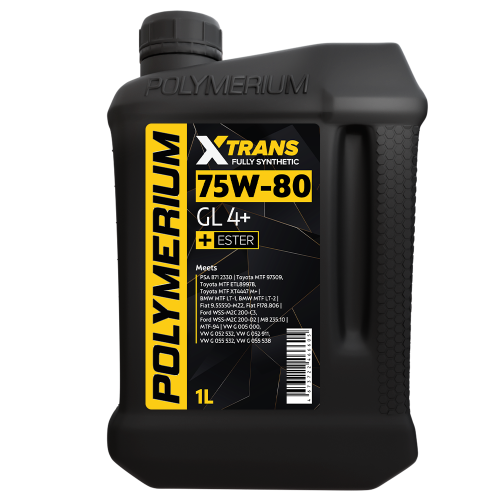 Трансмиссионная жидкость POLYMERIUM XTRANS 75W-80, GL-4+, 1л